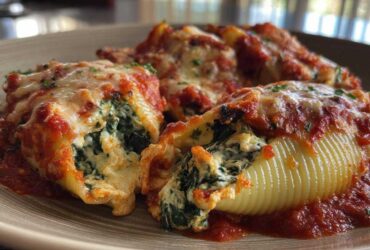 Cheesy Spinach Stuffed Shells