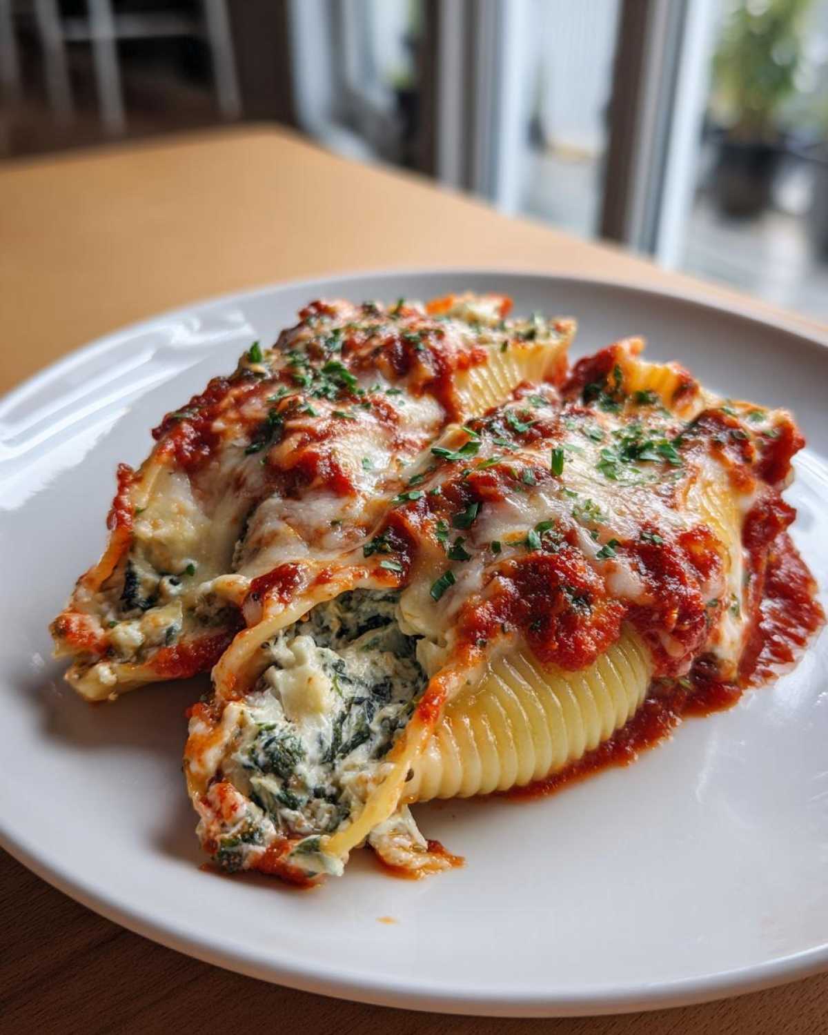 Cheesy Spinach Stuffed Shells - detail 4