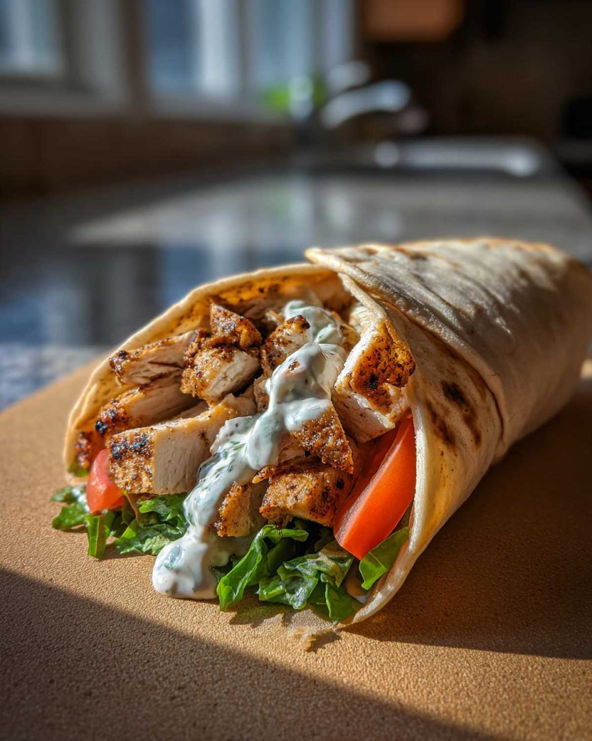 Chicken Shawarma Wraps with Garlic Sauce - detail 3