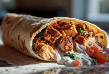 Chicken Shawarma Wraps with Garlic Sauce