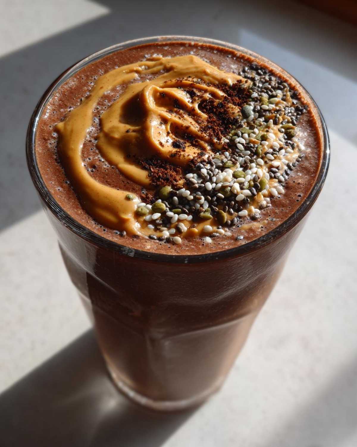 Chocolate Peanut Butter Smoothie (Protein-Packed) - detail 2