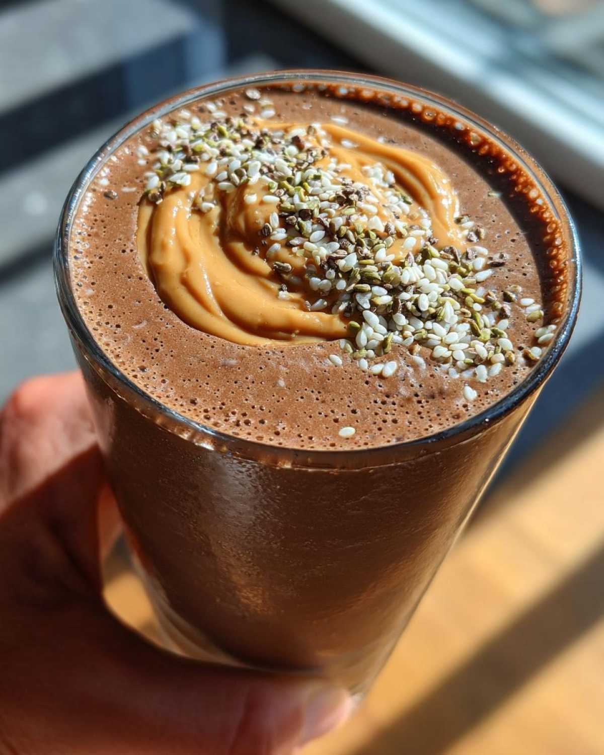 Chocolate Peanut Butter Smoothie (Protein-Packed) - detail 3