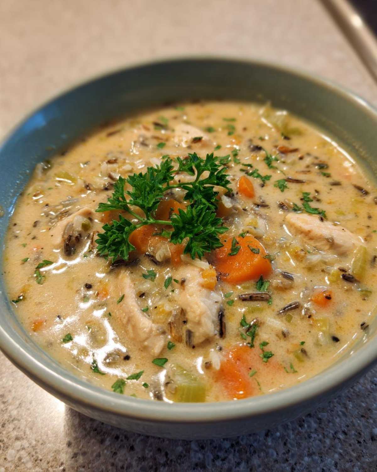 Creamy Chicken and Wild Rice Soup - detail 1