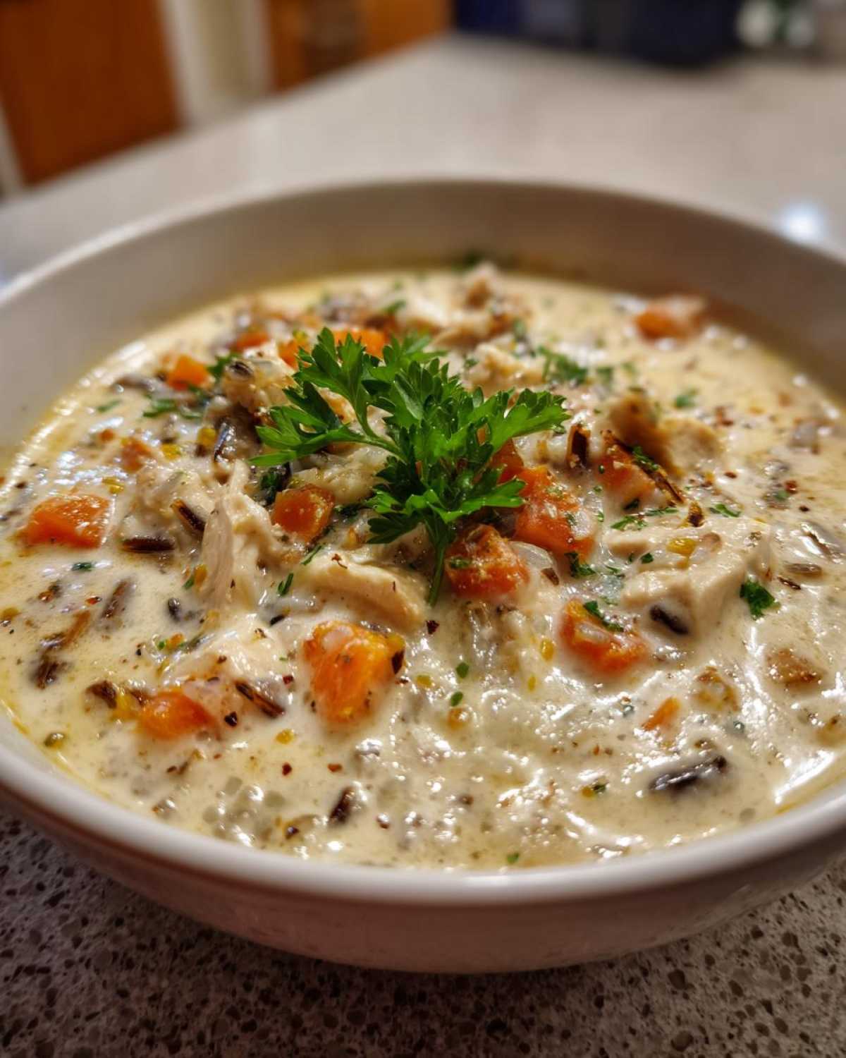 Creamy Chicken and Wild Rice Soup - detail 2