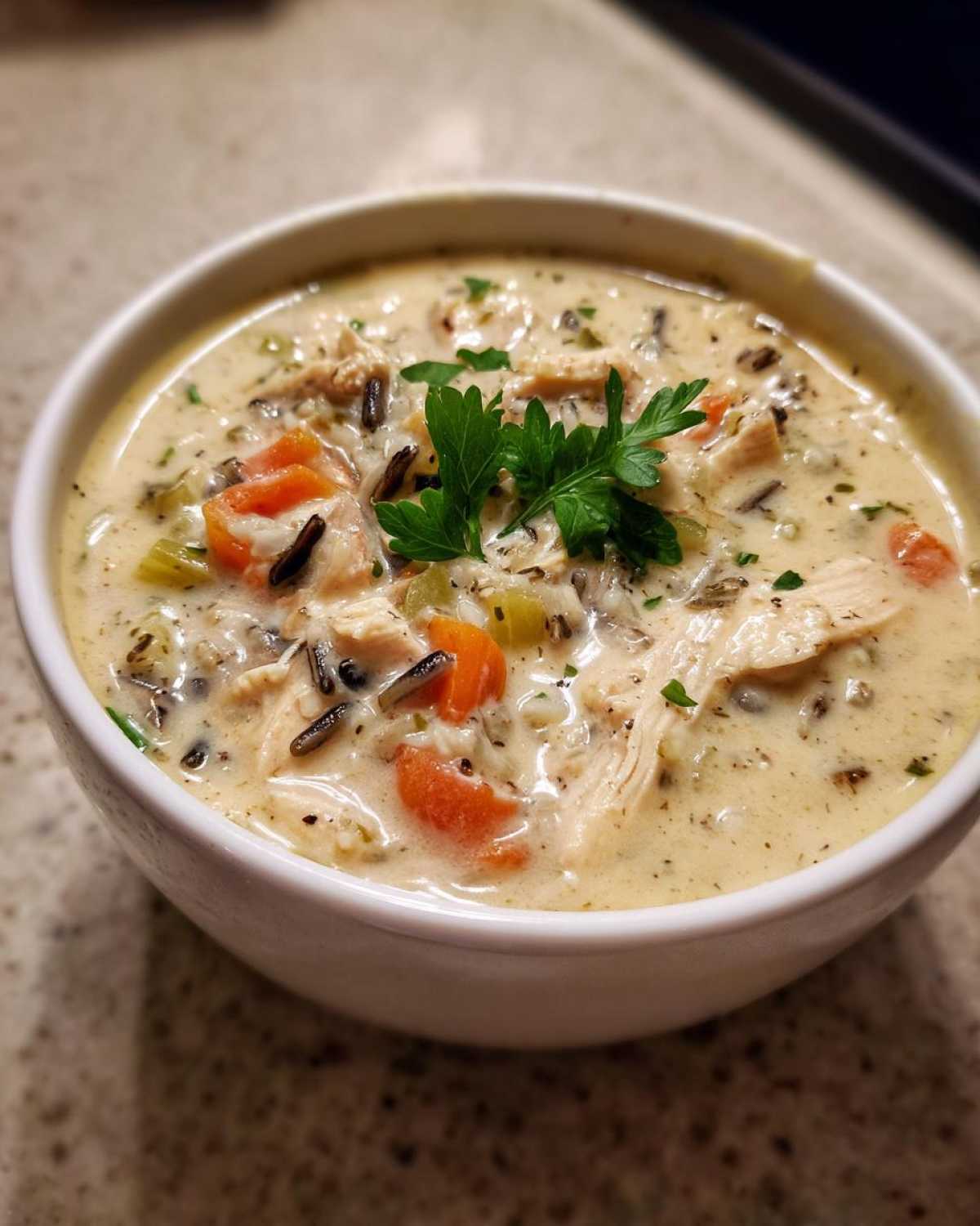 Creamy Chicken and Wild Rice Soup - detail 3