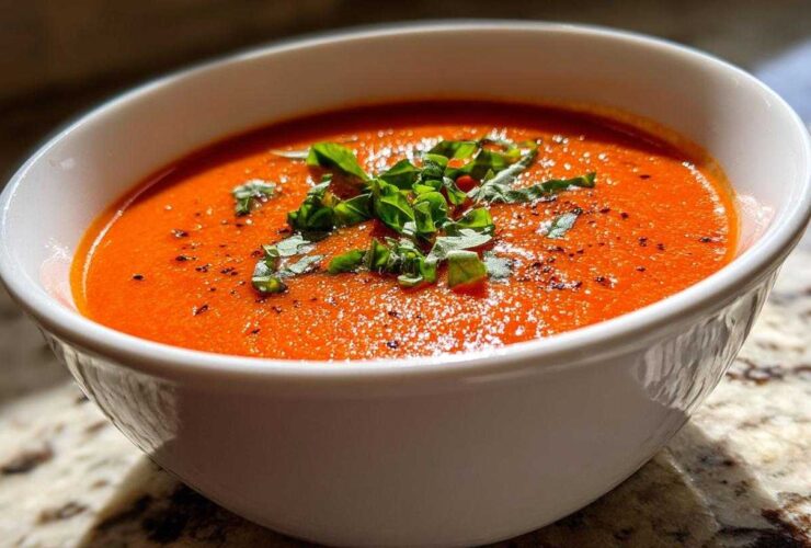 Creamy Tomato Basil Soup (Easy Homemade)