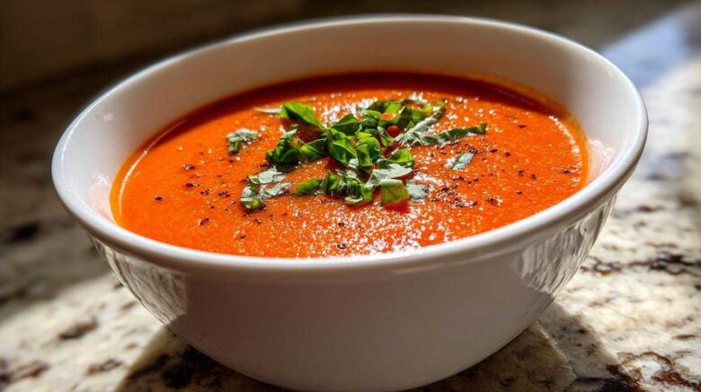 Creamy Tomato Basil Soup (Easy Homemade)