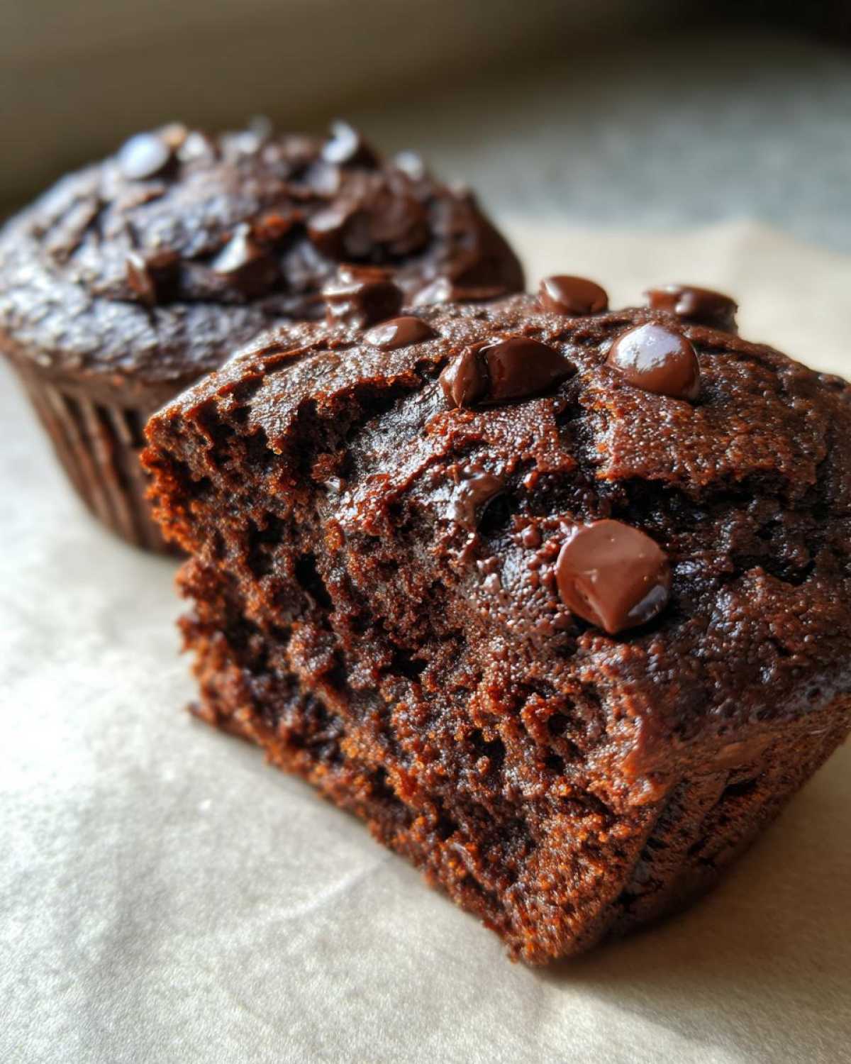 Double Chocolate Chip Muffins - detail 3