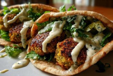 Falafel Pitas with Tahini Sauce