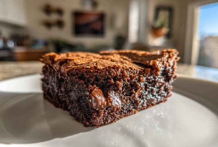 Fudgy Triple Chocolate Brownies