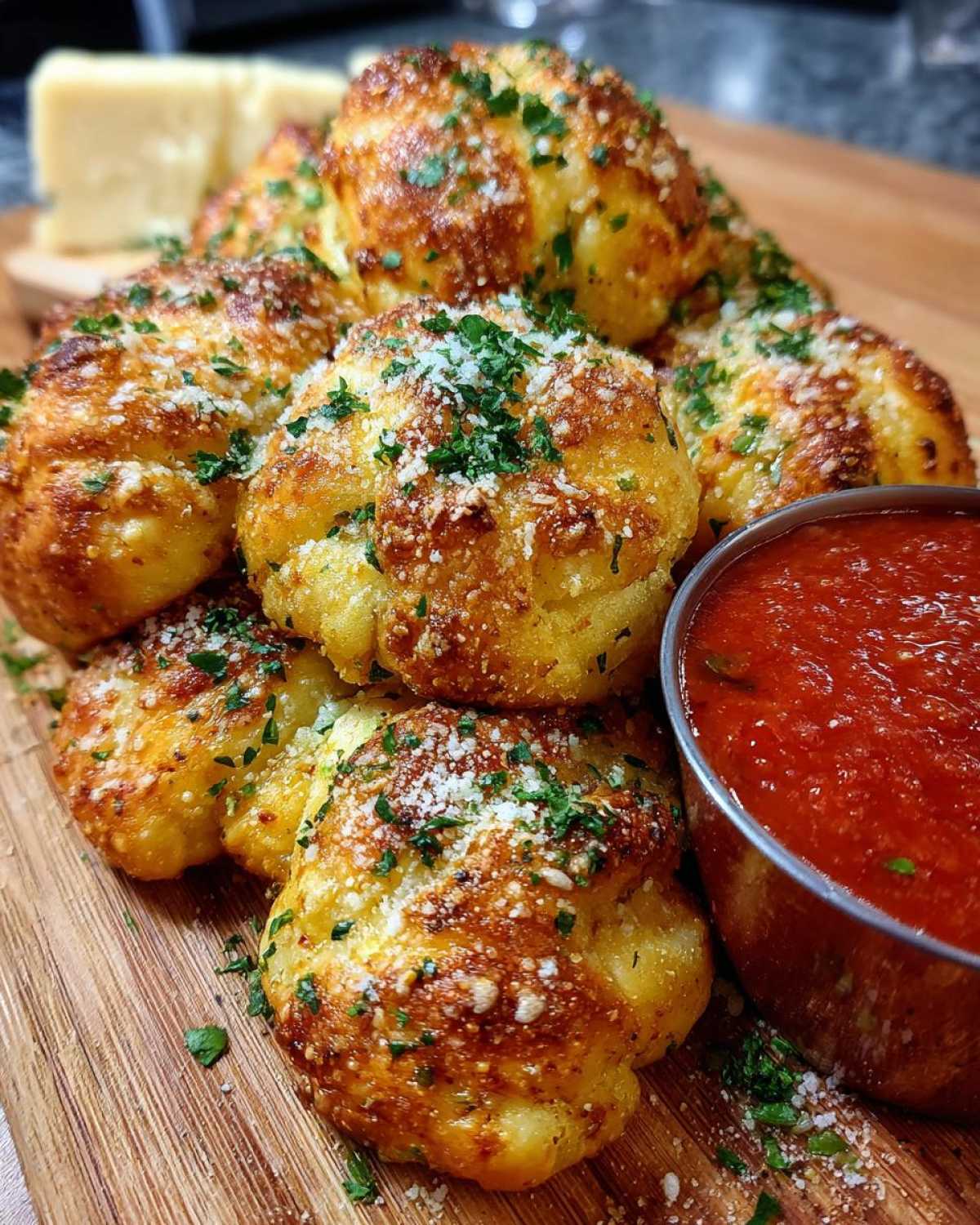 Garlic Knots with Marinara Dipping Sauce - detail 4