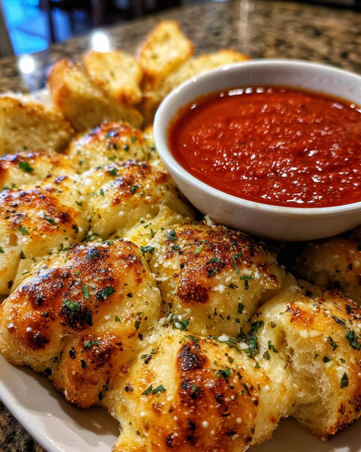 Garlic Knots with Marinara Dipping Sauce - detail 2