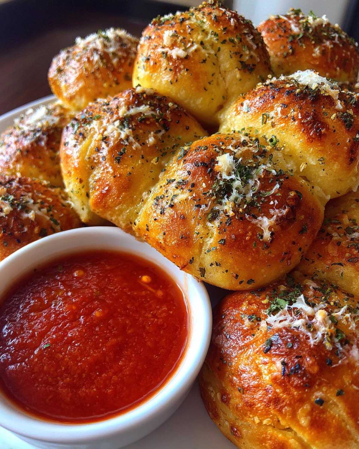 Garlic Knots with Marinara Dipping Sauce - detail 3