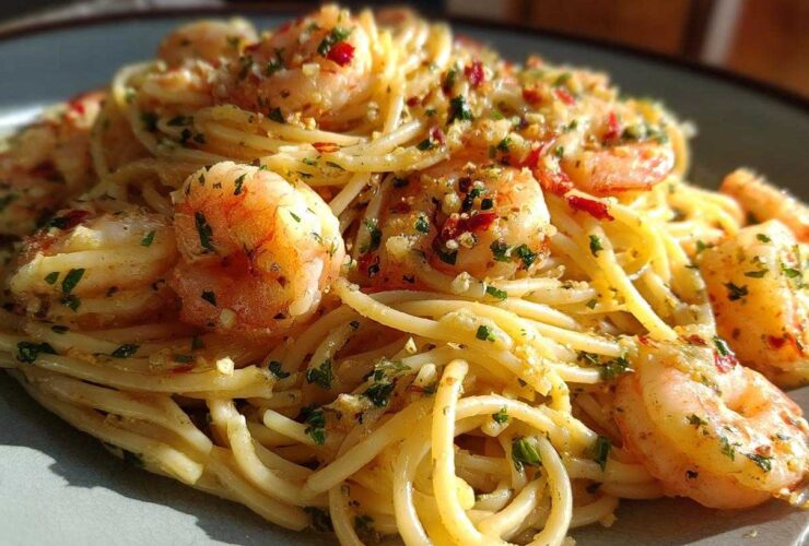 Garlic Lemon Shrimp Scampi Pasta