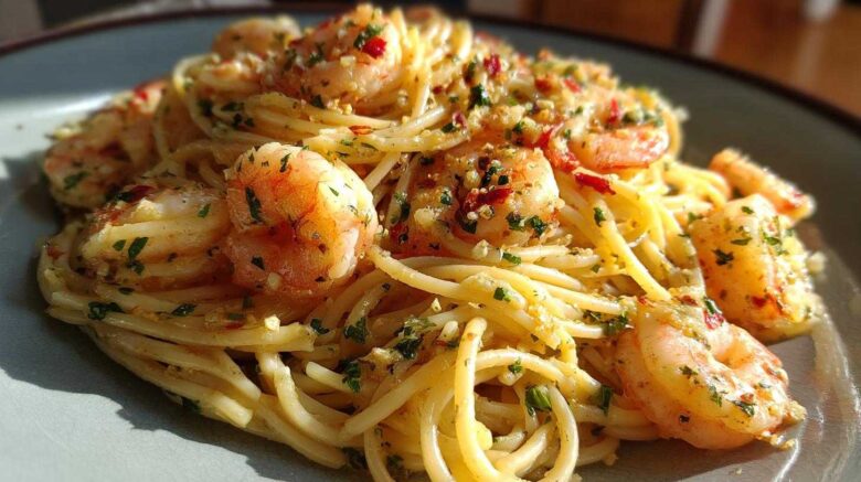 Garlic Lemon Shrimp Scampi Pasta
