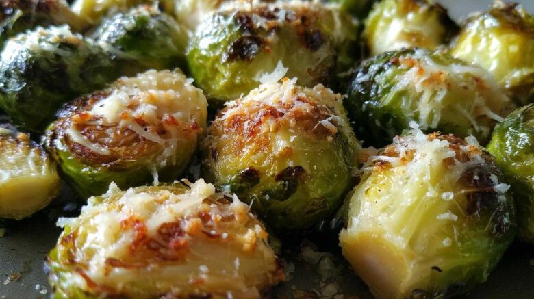 Garlic Parmesan Roasted Brussels Sprouts