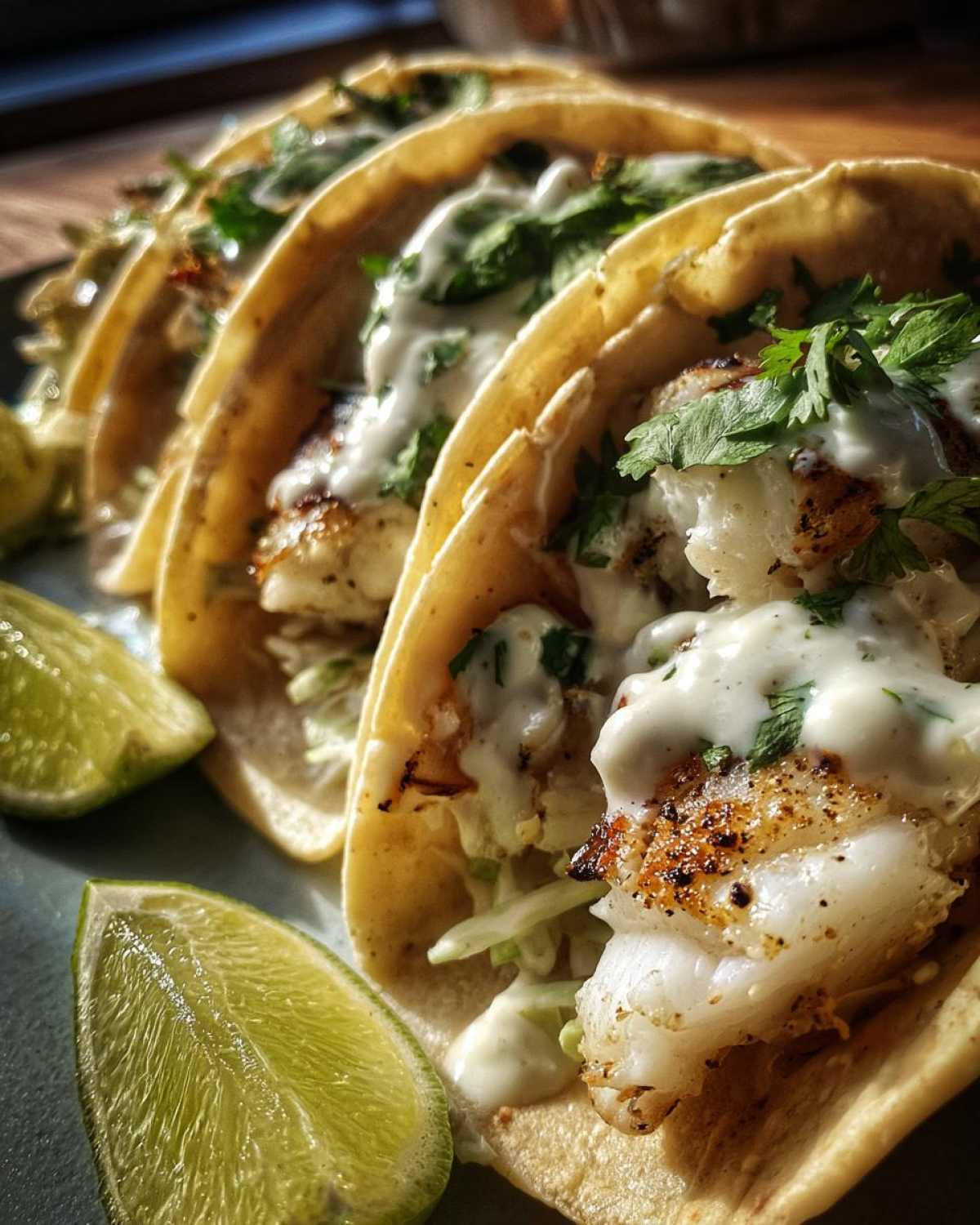 Grilled Fish Tacos with Lime Crema - detail 2