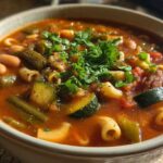 Hearty Minestrone Soup (Vegetarian)