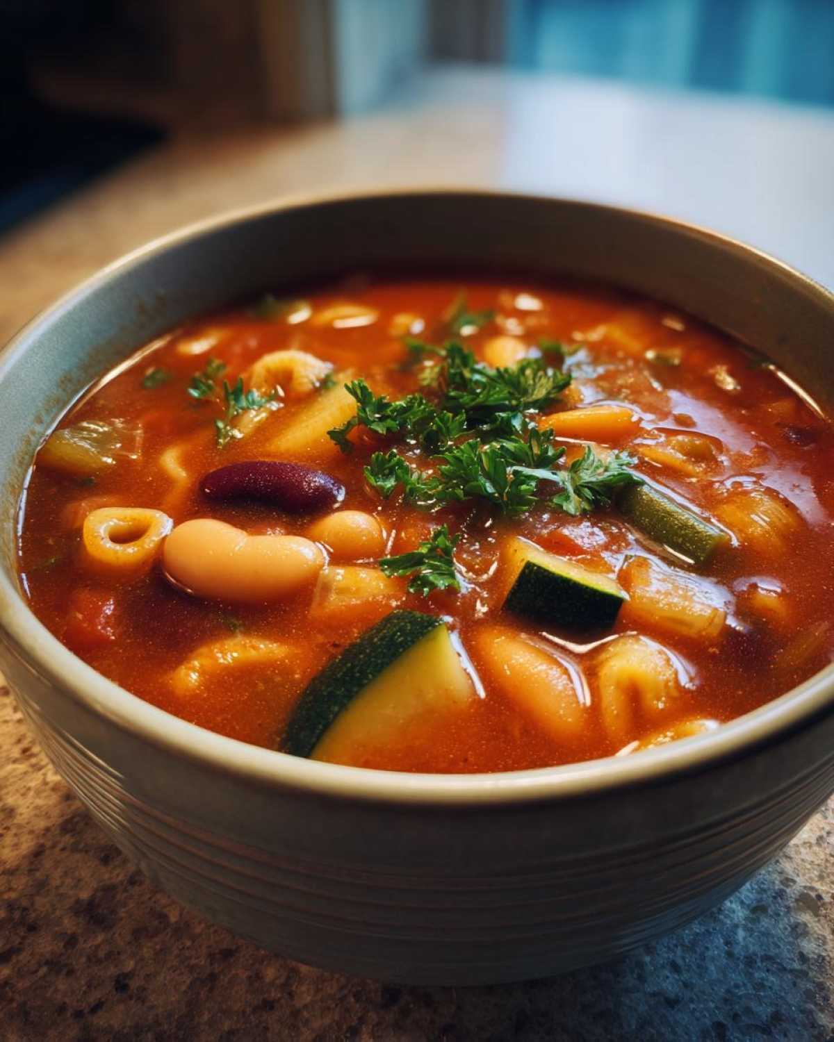 Hearty Minestrone Soup (Vegetarian) - detail 3