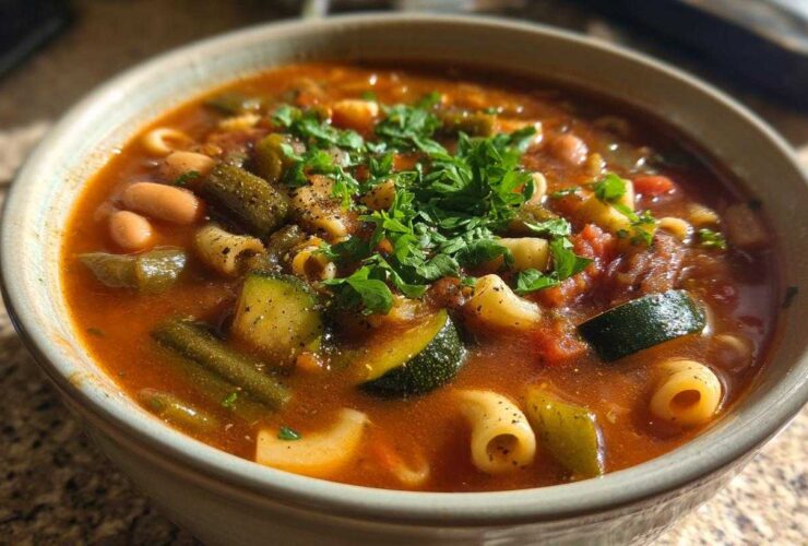 Hearty Minestrone Soup (Vegetarian)