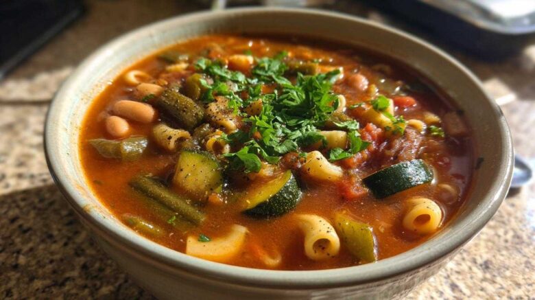 Hearty Minestrone Soup (Vegetarian)