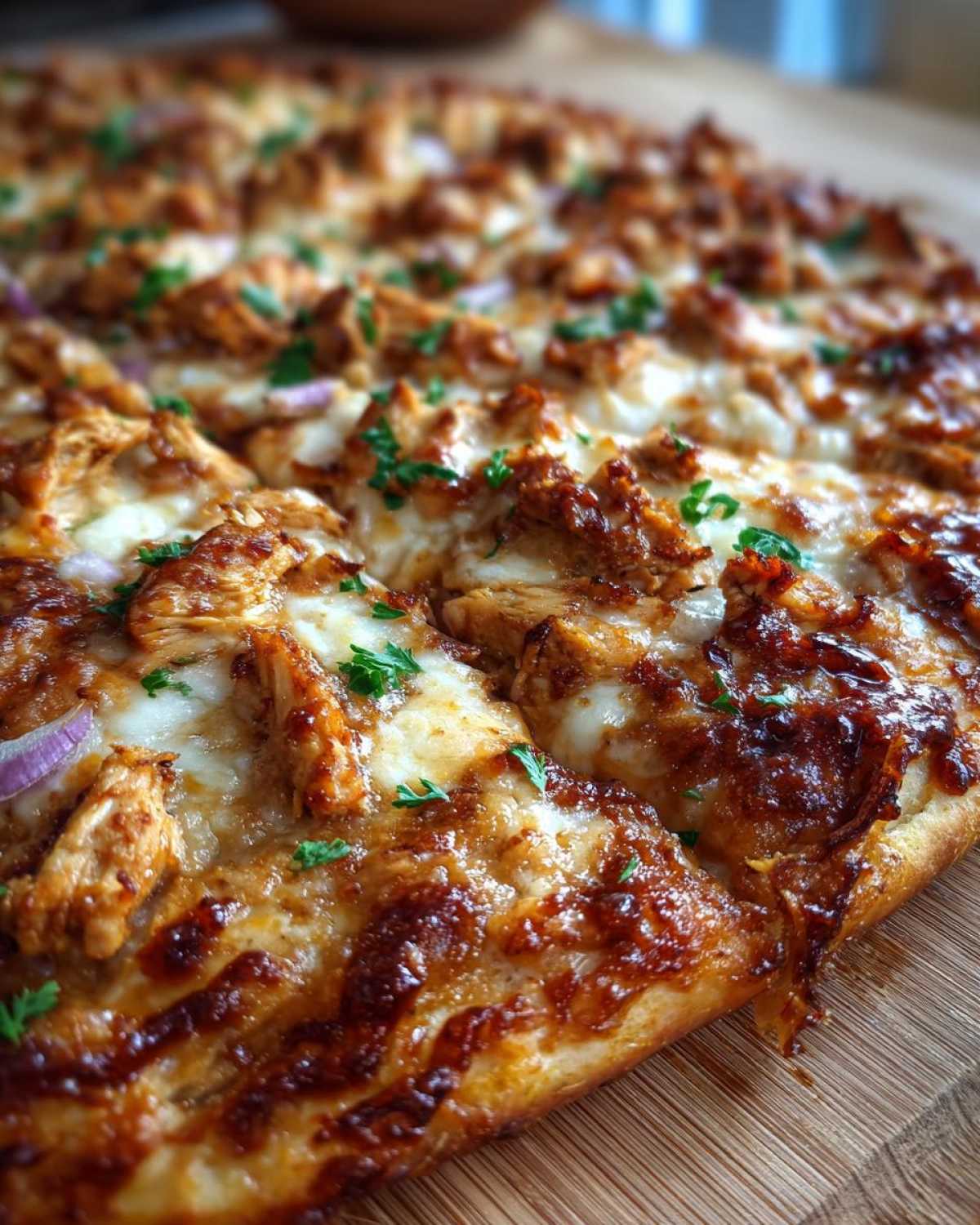 Homemade BBQ Chicken Pizza - detail 3