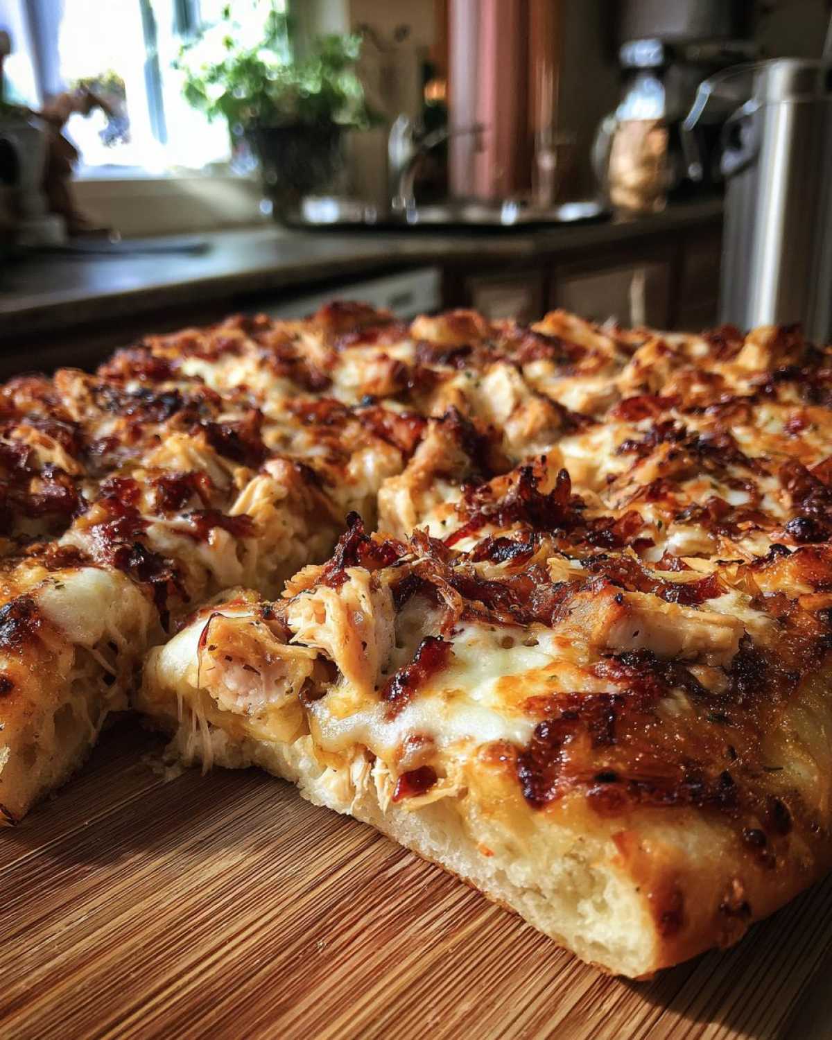 Homemade BBQ Chicken Pizza - detail 4