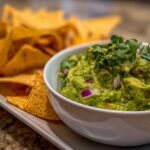 Homemade Guacamole with Baked Tortilla Chips