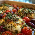 Mediterranean Baked Cod with Tomatoes & Olives