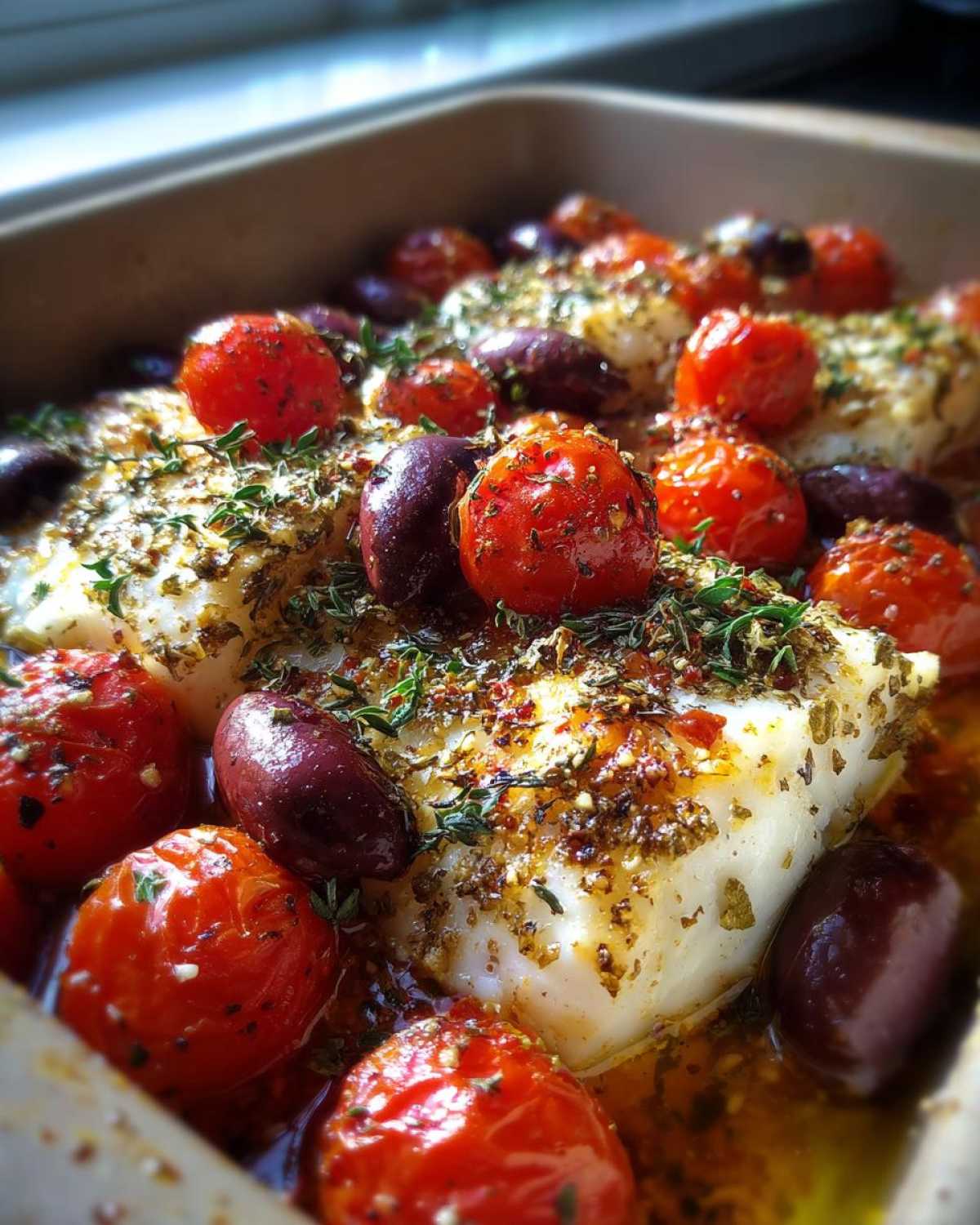 Mediterranean Baked Cod with Tomatoes & Olives - detail 3