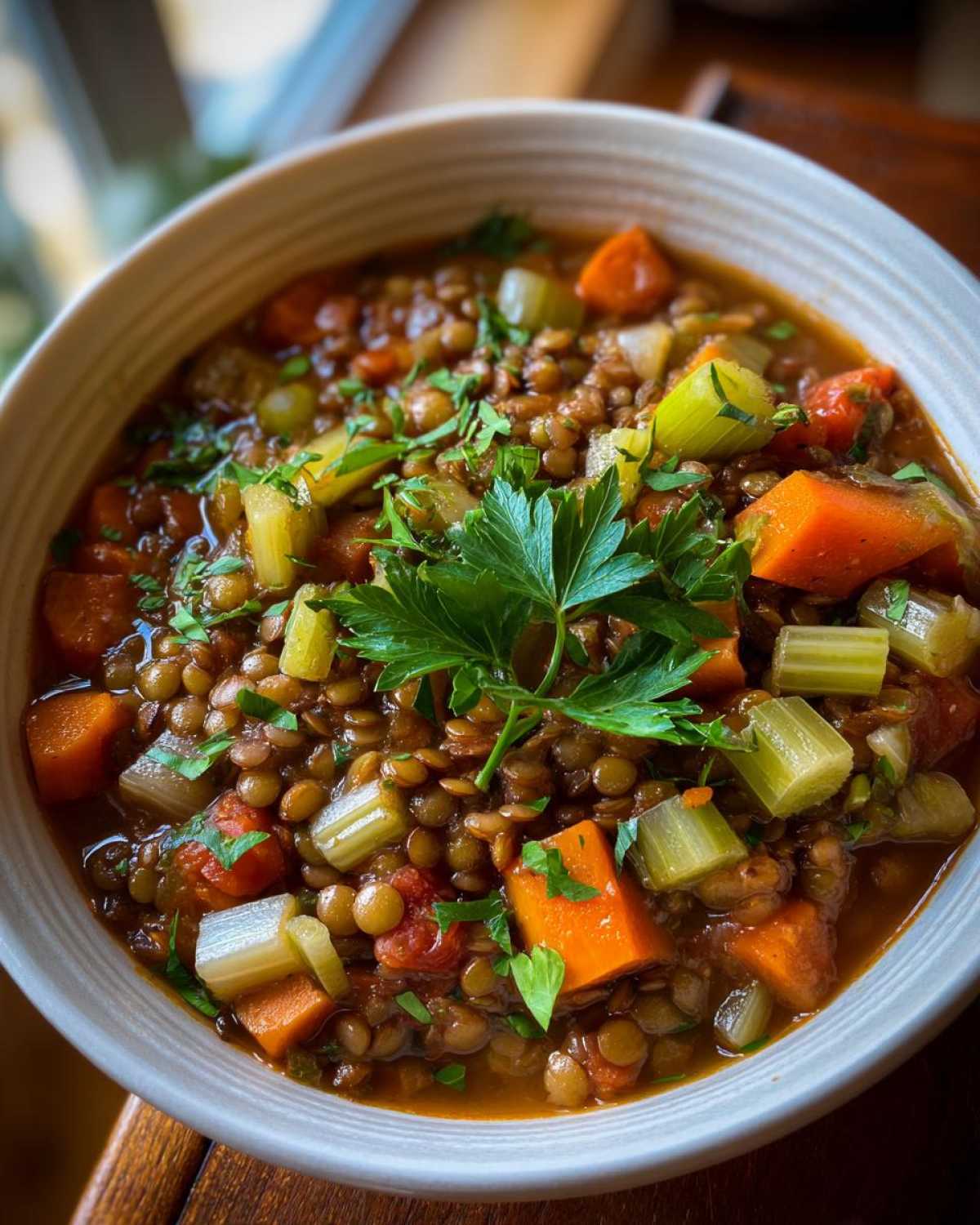 Mediterranean Lentil Soup - detail 1