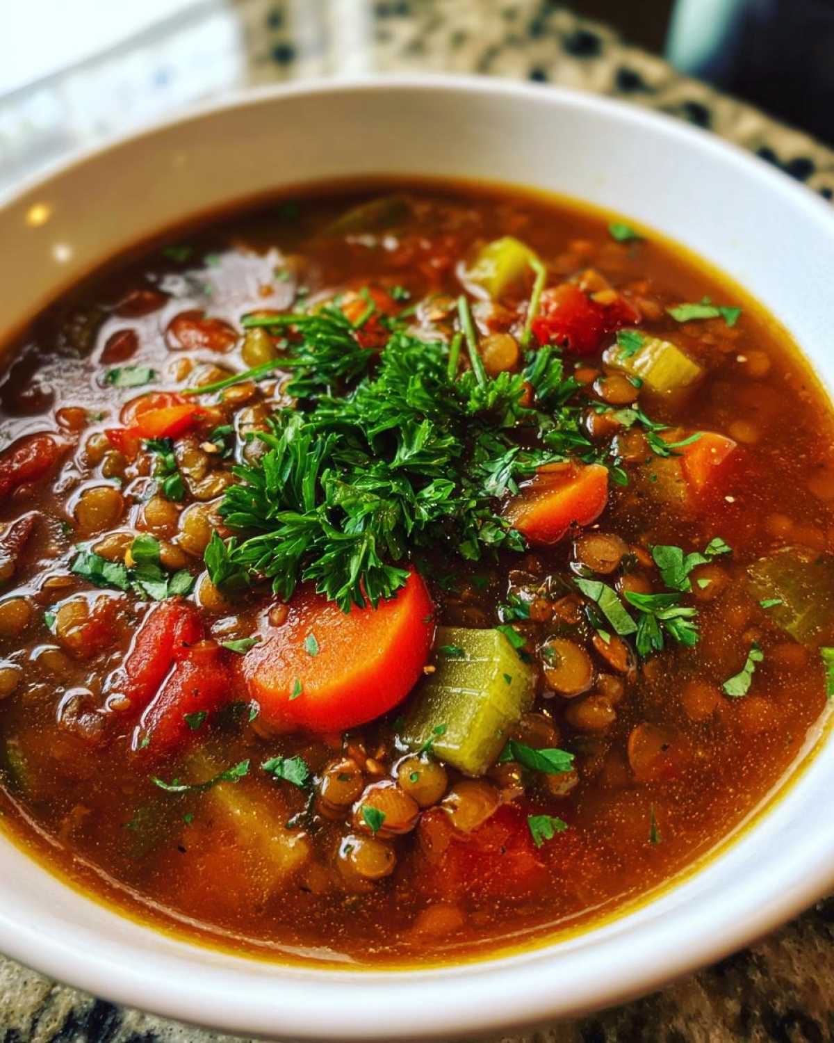 Mediterranean Lentil Soup - detail 2