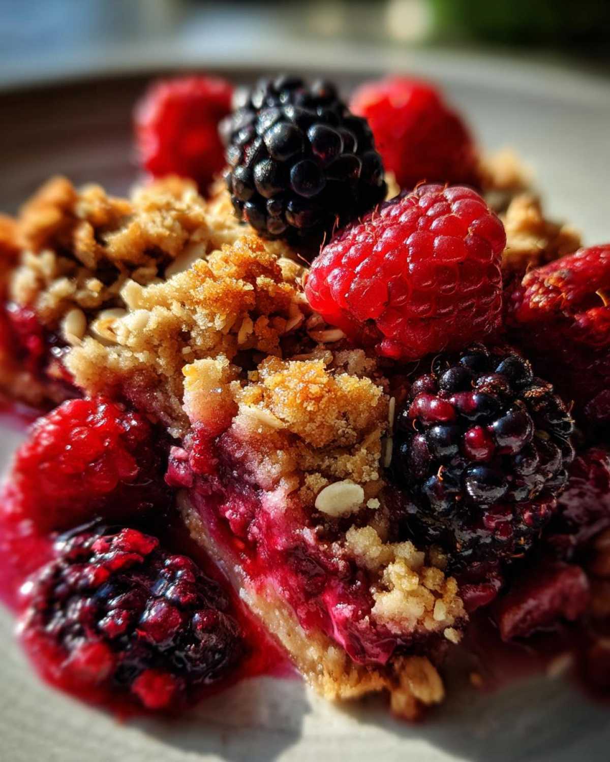 Mixed Berry Crumble with Oat Topping - detail 2