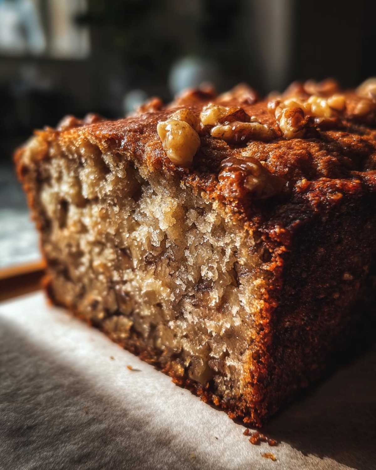 Moist Banana Bread with Walnuts - detail 2