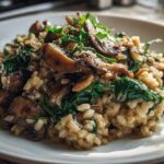 Mushroom and Spinach Risotto