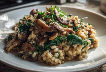 Mushroom and Spinach Risotto