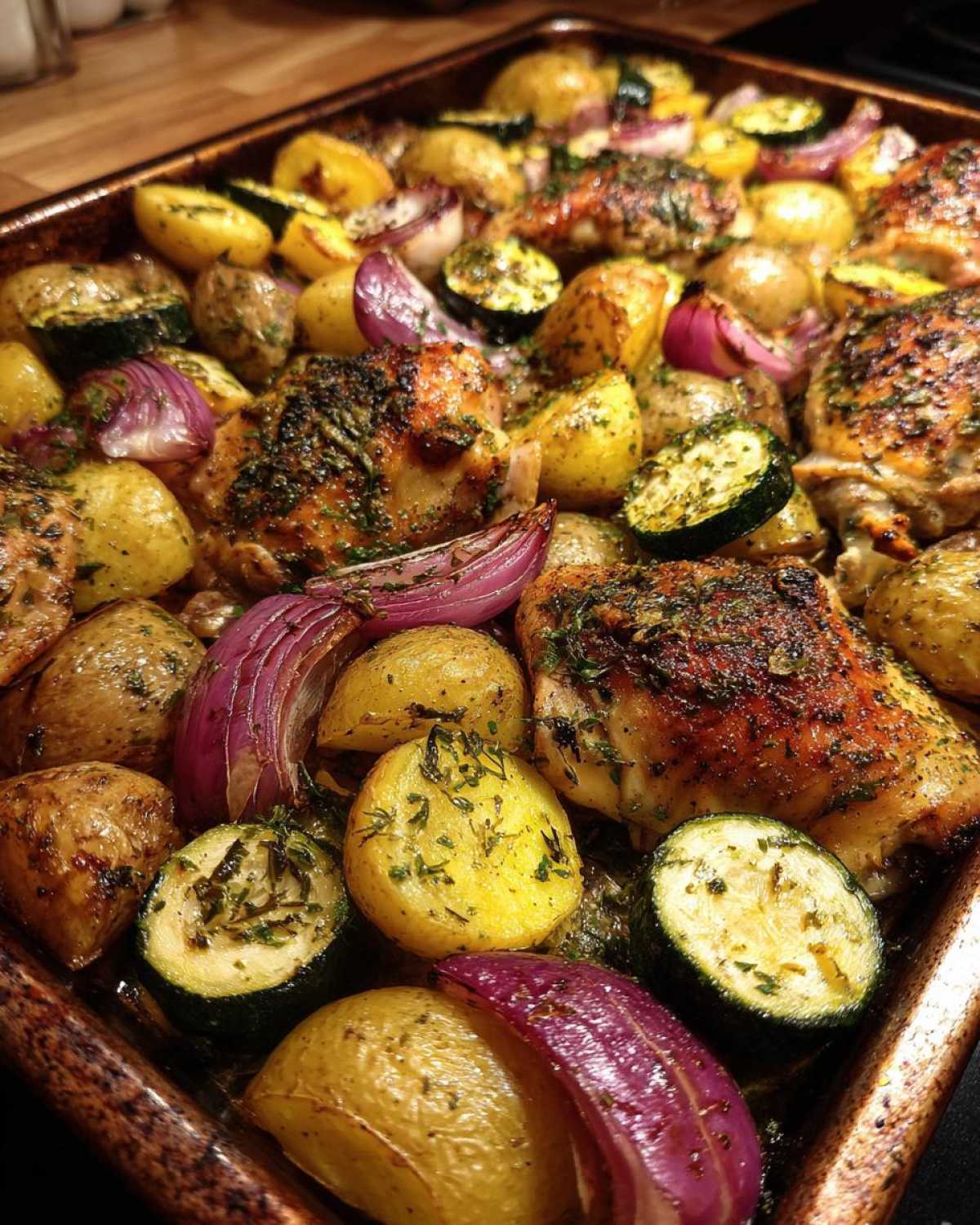 One-Pan Lemon Herb Roast Chicken and Veggies - detail 1