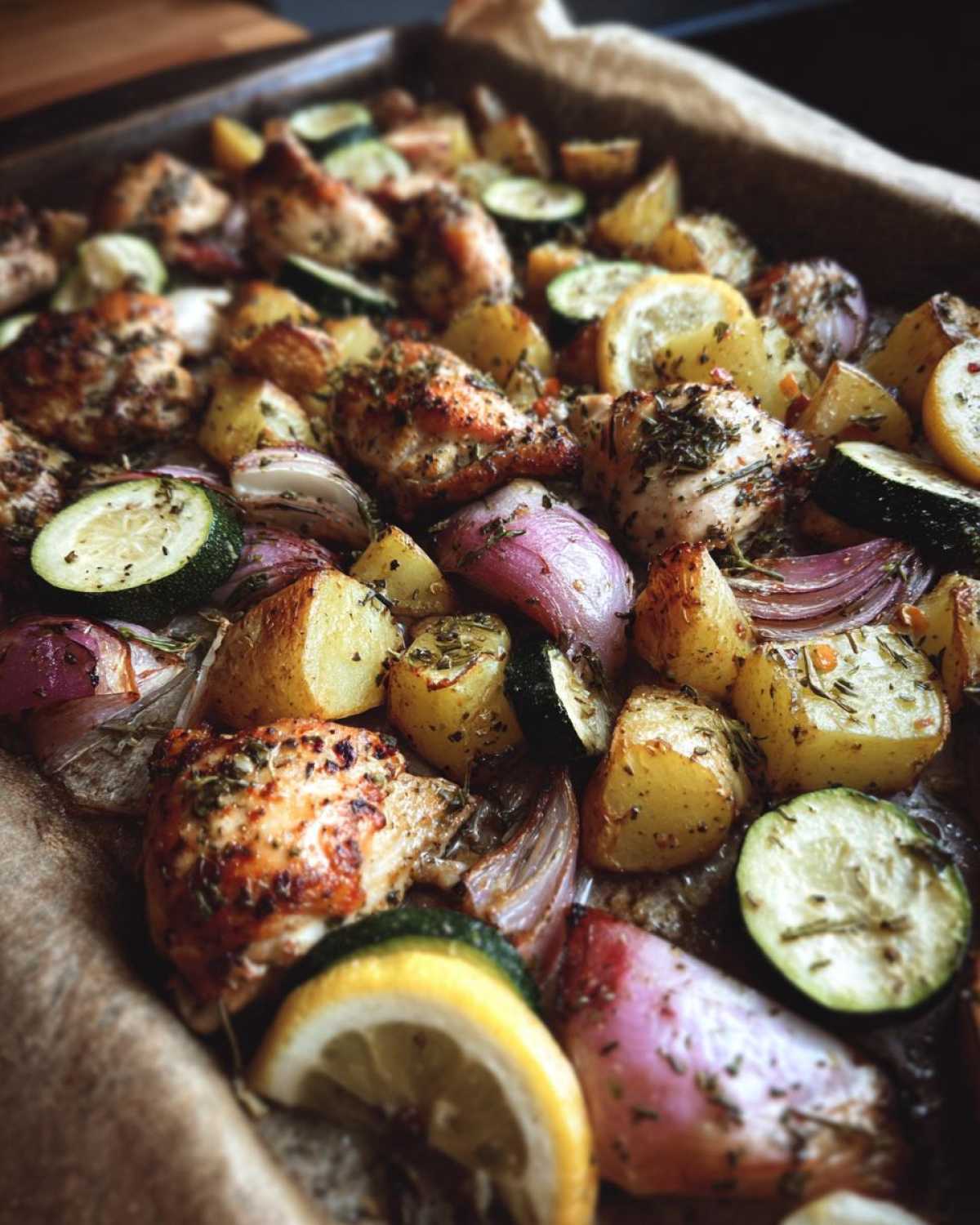 One-Pan Lemon Herb Roast Chicken and Veggies - detail 2