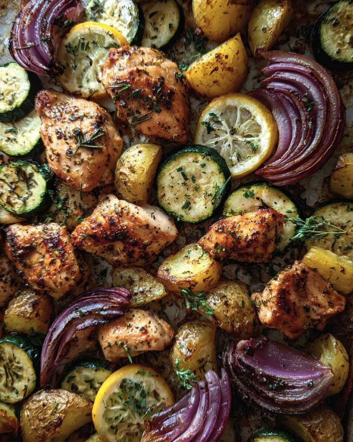 One-Pan Lemon Herb Roast Chicken and Veggies - detail 3