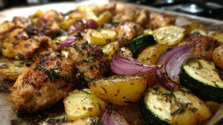 One-Pan Lemon Herb Roast Chicken and Veggies