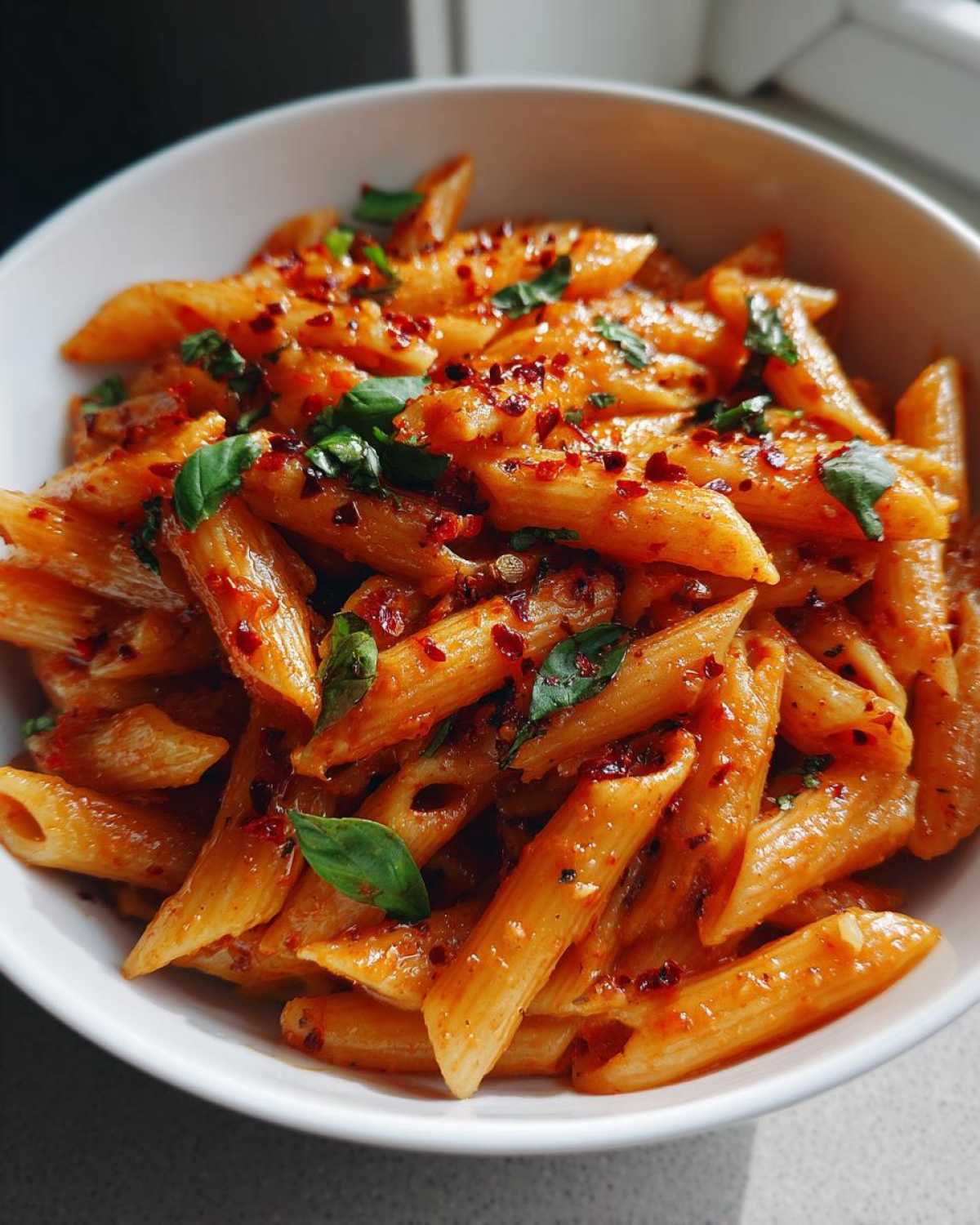 Penne Arrabbiata (Spicy Tomato Pasta) - detail 3