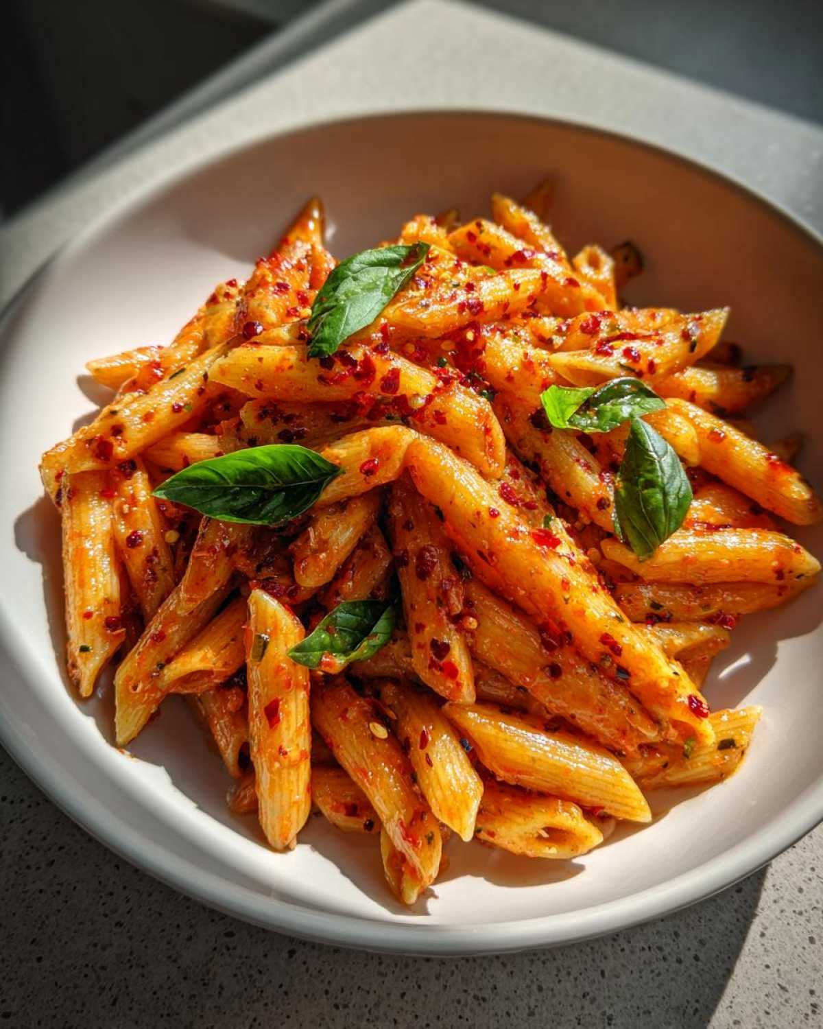 Penne Arrabbiata (Spicy Tomato Pasta) - detail 4