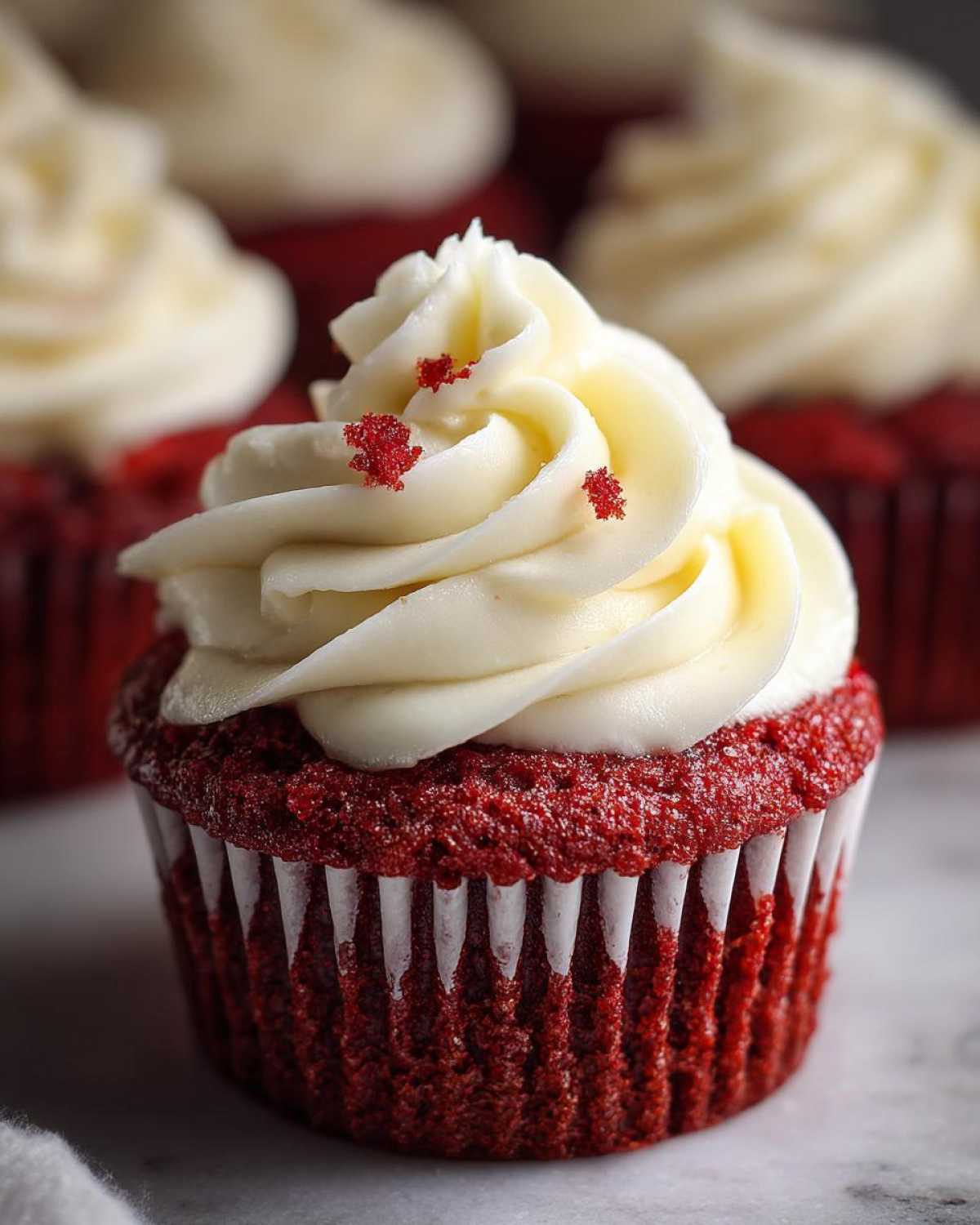 Red Velvet Cupcakes with Cream Cheese Frosting - detail 4