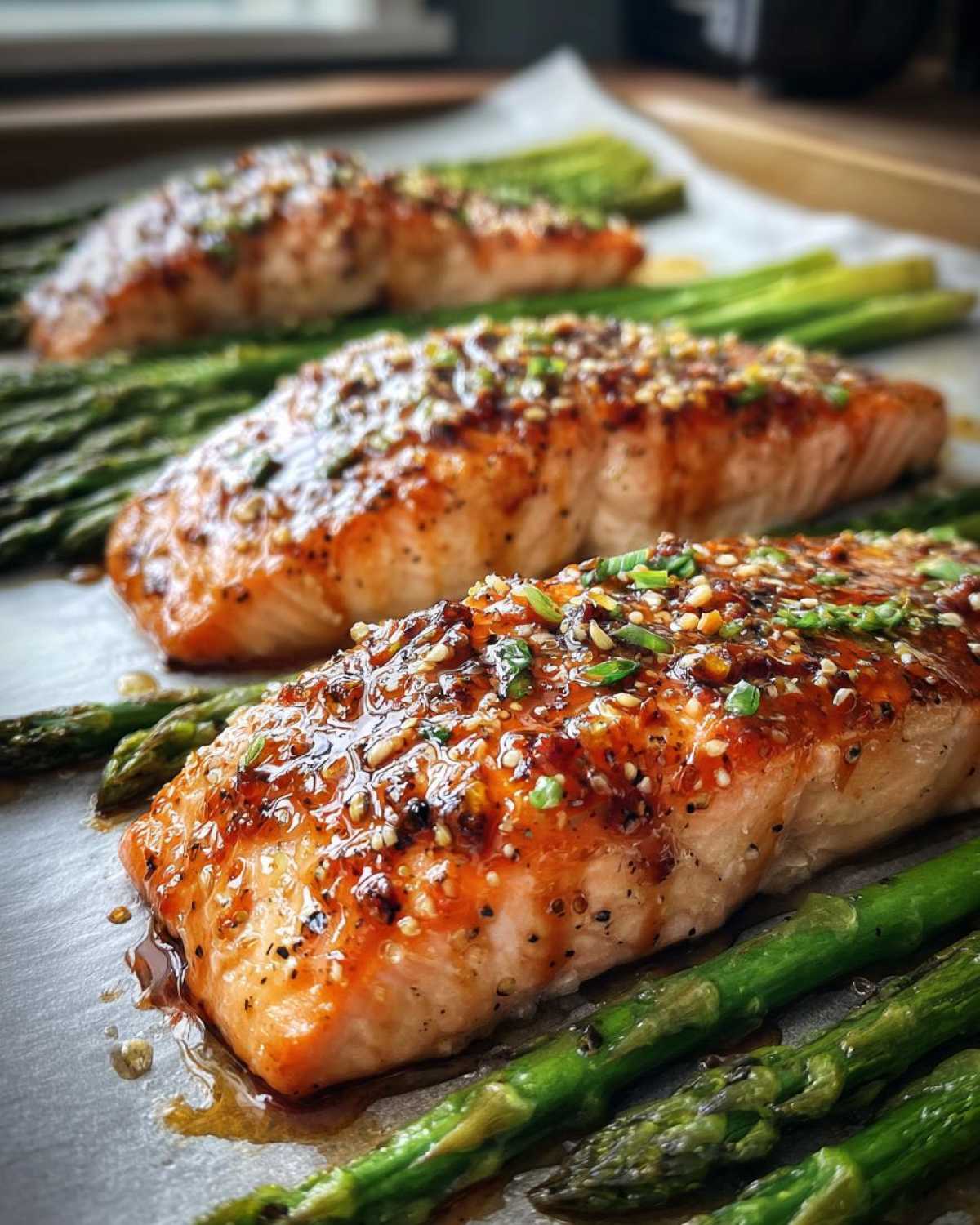 Sheet Pan Honey Garlic Salmon and Asparagus - detail 2