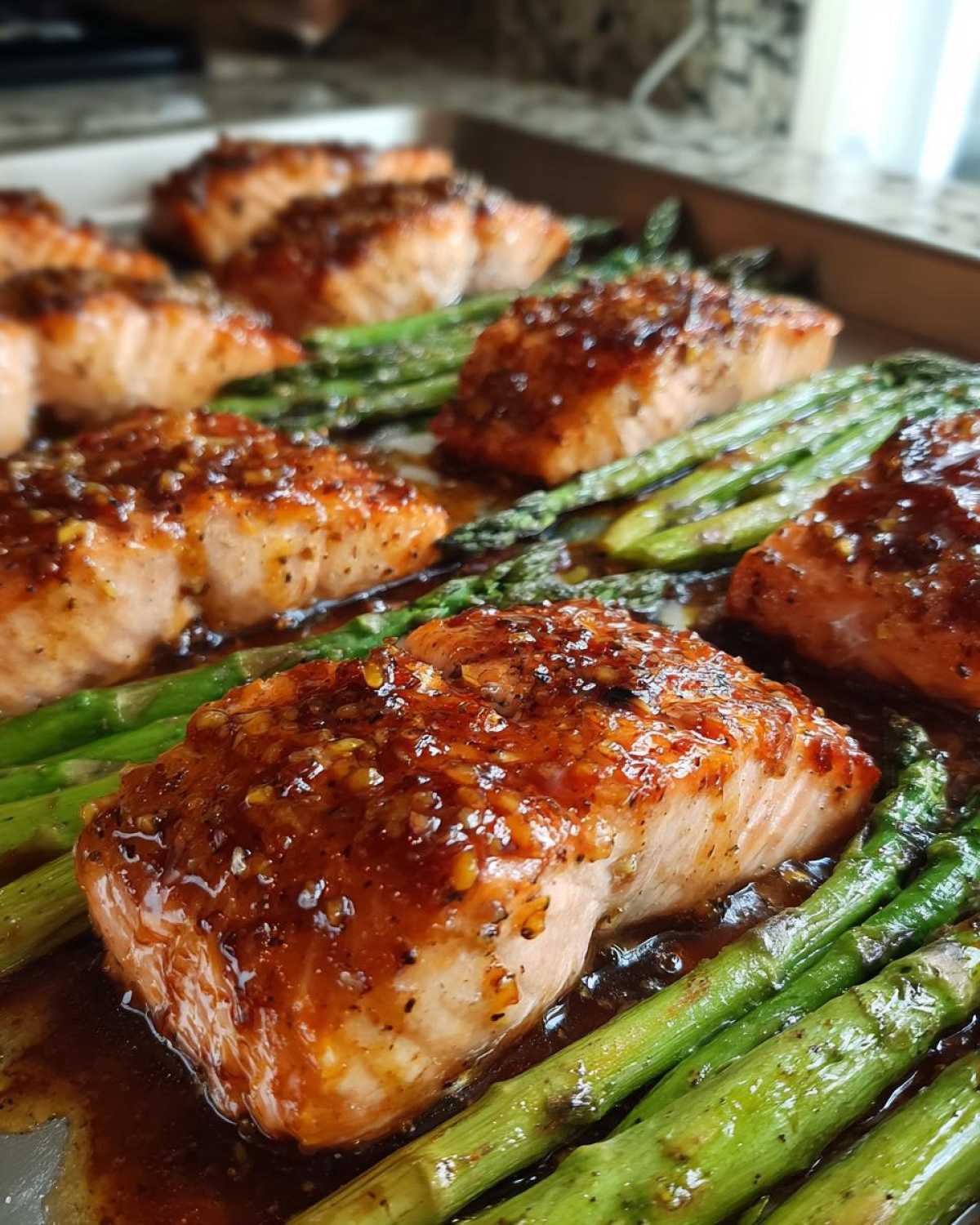 Sheet Pan Honey Garlic Salmon and Asparagus - detail 3