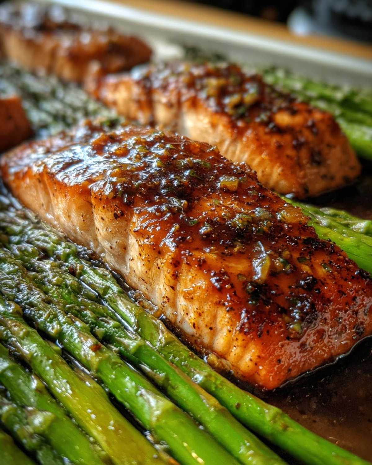 Sheet Pan Honey Garlic Salmon and Asparagus - detail 4