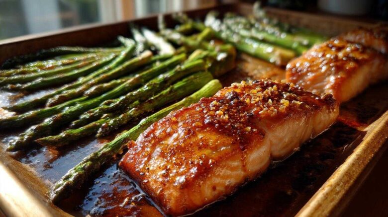Sheet Pan Honey Garlic Salmon and Asparagus