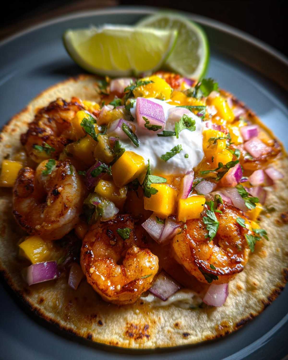 Shrimp Tacos with Mango Salsa - detail 2