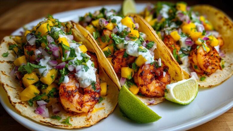 Shrimp Tacos with Mango Salsa