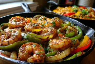 Skillet Shrimp Fajitas